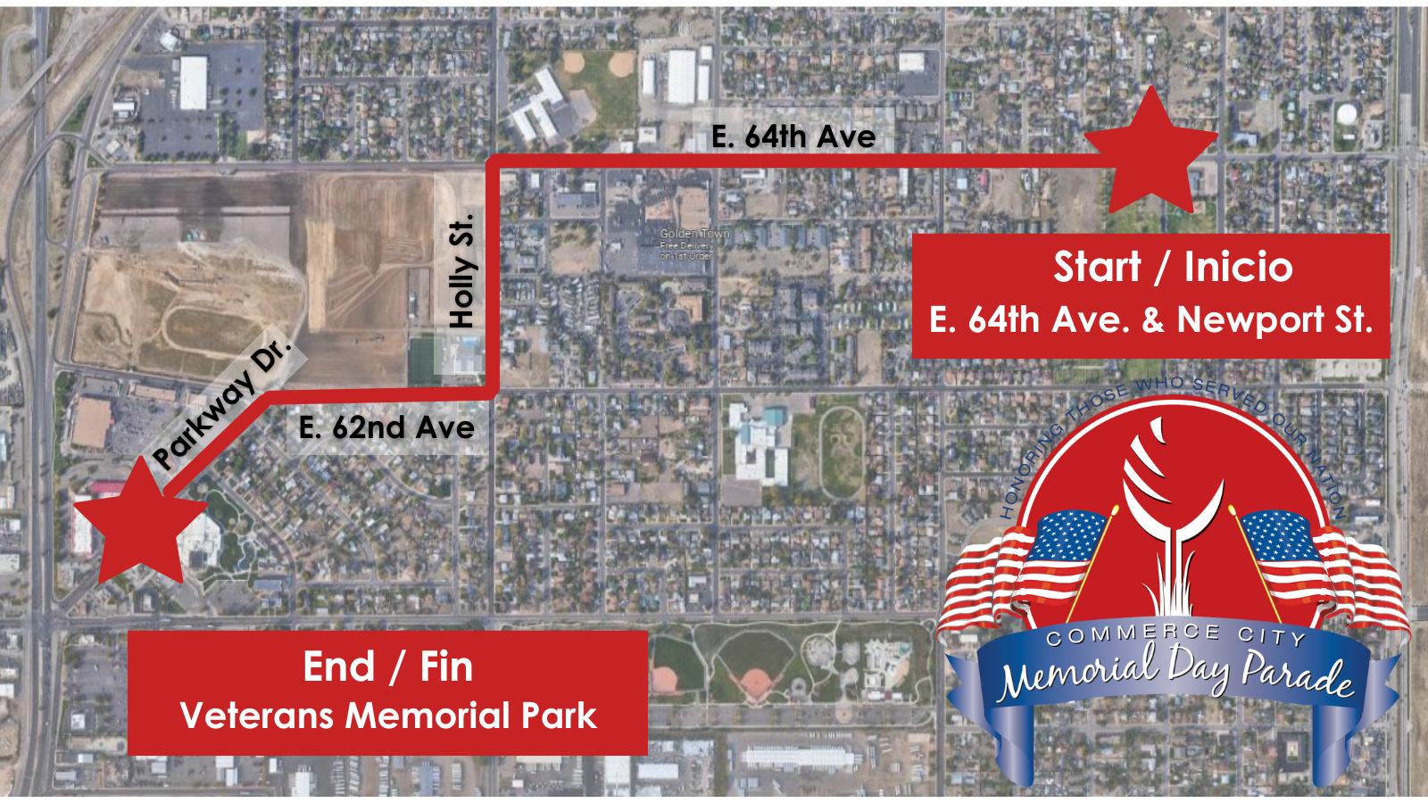 Memorial Day Parade Route Map
