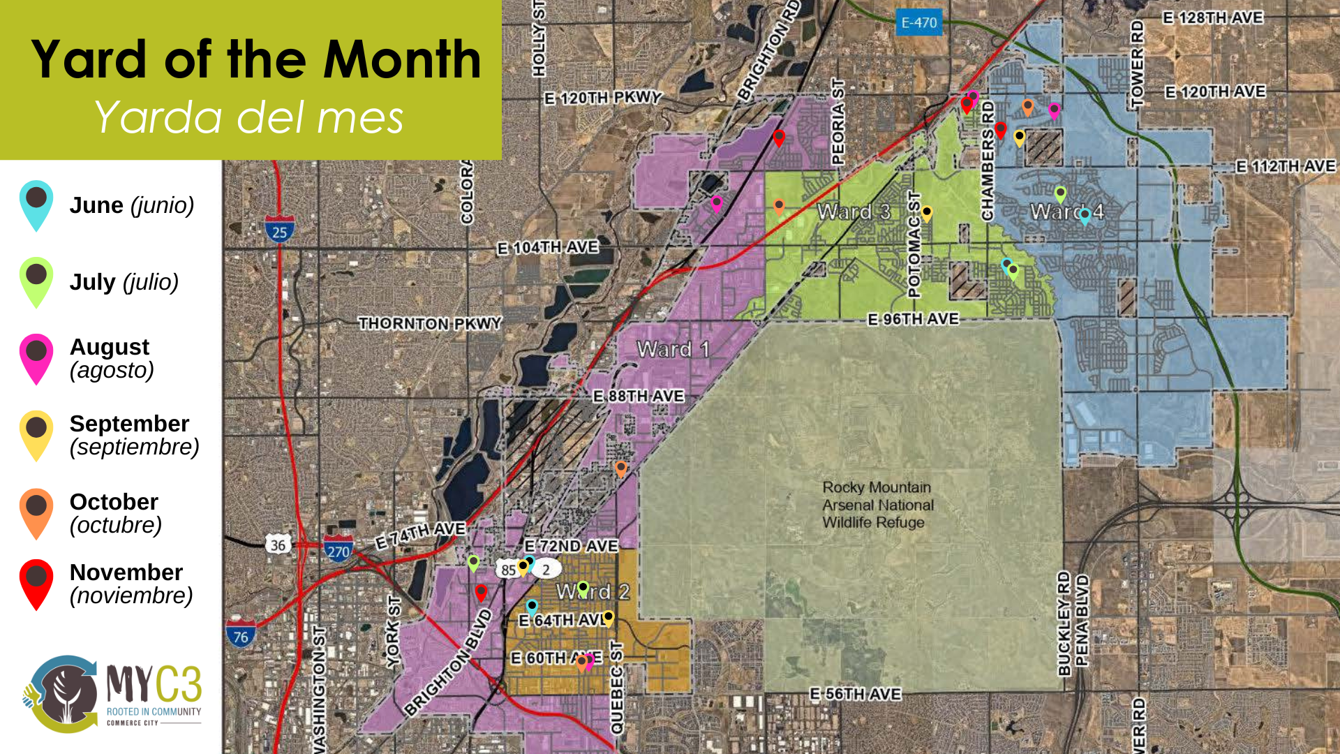Yard of the Month Map - October Update